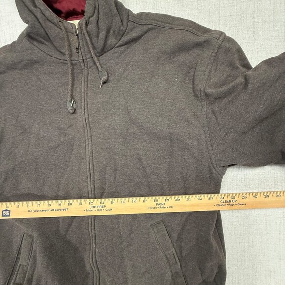 Eddie Bauer Hoodie Jacket Full Zip Front Charcoal Gray Insulated Size L Large - Picture 7 of 14